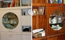 Как обновить старый полированный шкаф своими руками. Фото